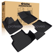 Fits 2011-2018 Volkswagen Jetta TPE Front & 2nd Row Floor Mats Liners Set Black picture