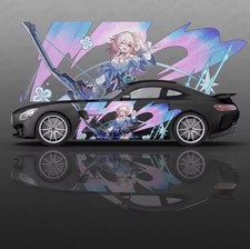 Itasha Custom Car Decals; Anime Inspired Car Decals; Itasha Side Decal,Both Side picture