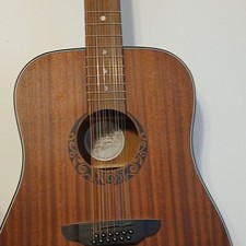 OBO- LUNA Gypsy 12 String Dreadnought Acoustic Guitar 4/4 Right-Handed Brown picture