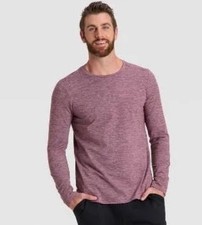 All in Motion Men’s Burgundy Long Sleeve Athletic Performance Top XL picture