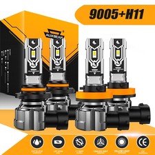 AUXBEAM 9005 H11 LED Headlight Bulbs Combo Kit High Low Beam 60W 20000LM 6000K picture