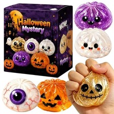 Fun Halloween Ghost Dumpling Squishy Slow Rising Stress Toy TL picture