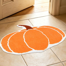 Fall Pumpkin Rug 25.6 X 17.7 Inches Halloween Thanksgiving Bath Mat picture