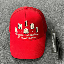 AMIRI 2026 Red Trucker Hat Embroidered Logo LA Mesh Back Baseball Cap Unisex picture