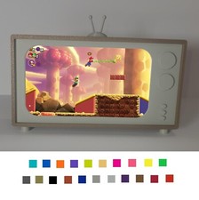 80'S MINI TV RETRO VINTAGE DISPLAY CASE HOLDER FOR NINTENDO SWITCH OLED UNIQUE picture