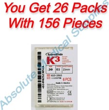 *156-Pieces* Kerr SybronEndo K3 Files Taper-02 Size-0.30 Length 25mm 825-2305 picture