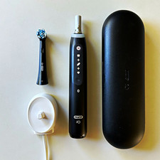 USED Oral-B iO Series 5 Rechargeable Electric Toothbrush Black w/ Charger, Case picture