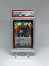 2021 CONTENDERS OPTIC DEVONTA SMITH AUTOGRAPH ORANGE FSA RC #107 MINT 9 /35 picture