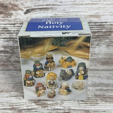 GIFTCO Vintage Holy Nativity Miniatures 11 Pc Set Polystone Christmas (NEW/NIB) picture