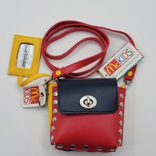 McDonald's McKids Crossbody Leather Purse w/ keychain, tags, & mirror Sears picture
