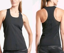 Athleta Intensity Black Mesh Panels Athletic Yoga Workout Tank Top Size XS picture