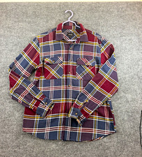 Brixton Bowery Mens L Standard Fit Plaid Flannel Long Sleeve Button-Up Pockets picture