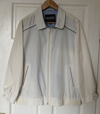 Vintage Crossfell By GRENFELL Blouson Swing Jacket Mens Large White Lined 1980s picture