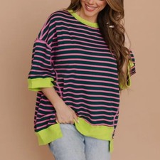 *NEW* Boutique Striped Oversized Tee picture