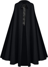 Renaissance Victorian Hooded Cape Vintage Medieval Cloak picture