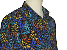 Robert Graham Shirt Men L Multicolor Graphic Print Long Sleeves New W/O Tags picture