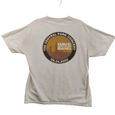 Vintage Dave Matthews Band T-Shirt Men L White 2003 Central Park Concert Vintage picture