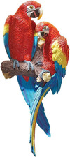 Tropical Scarlet Macaws Wall Sculpture picture