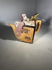 Vintage Paul Cardew England Miniture One Cup Tea Scoop Box Orange Teapot   26-32 picture