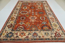 10x14 ft Rusty Red Oushak Turkish Style Hand Knotted Wool Area Rug picture