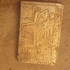 Rare Antique Ancient Egyptian Stela Priest Sacrifice Poor People temple 2480 BC picture