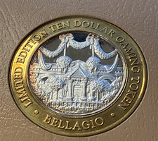 2000 BELLAGIO LAS VEGAS $10 CASINO STRIKE .999 SILVER THANKSGIVING picture