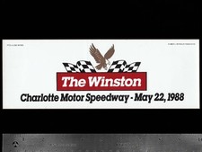 WINSTON Charlotte Motor Speedway 1988 - Orig Vintage Racing Decal/Sticker NASCAR picture