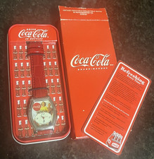 Vintage NOS Coca-Cola Collectible Analog Watch in Refrigerator Tin w/ Box Red picture