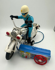 Vintage 1960s Bandai Police Auto Cycle 4090 Tin Battery RC Honda Japan Toy picture