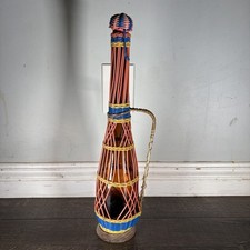Vintage Colorful Scoubidou Decanter Bottle picture