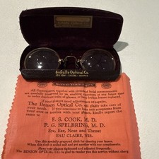 Antique Eyeglasses Spectacles Eau Claire WI Advertising Benson Schultz Optical picture