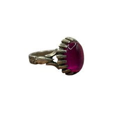 Stunning Vintage Silver Ring With Pink Stone picture