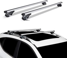 Black - JinsanityPerformance 54'' Adjustable Aero Aluminum Roof Rack CrossBars picture