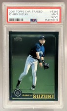 2001 Topps Traded & Rookies Ichiro Suzuki Chrome RC Mariners T266 PSA 9 OC picture