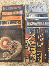 Vintage FORTUNE Magazines 1937-1942 8 Issues Art Deco WWII Advertising Artwork picture