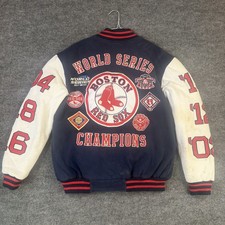 Vintage Boston Red Sox Jacket Mens Medium 2004 World Series G III Carl Banks picture