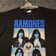 Vintage Ramones Adios Amigos T-Shirt 1995 Mens XL Black Winterland Single Stitch picture