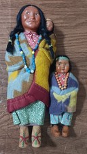 SKOOKUM Bully Good Vintage Native American Doll Set picture