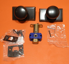 Emtek 8221PUS10B Providence Privacy Knob Set Rectangular Rose Oil Rubbed Bronze picture