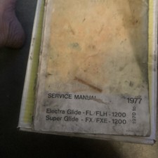 1970-1977 HARLEY DAVIDSON ELECTRA GLIDE & SUPER GLIDE SERVICE MANUAL / 99482-77 picture