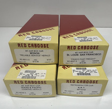 Red Caboose HO 1:87 4pc Freight Car Lot Boxcars + ART Reefer RC-8011-3 picture