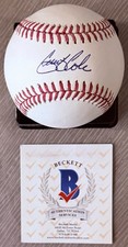 GERRIT COLE LICENSED BECKETT AUTHENTICATED SIGNED NEW MANFRED BASEBALL picture