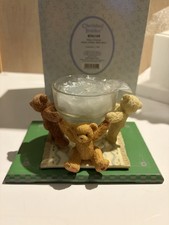 2000 Enesco Cherished Teddies Three Friends Votive Candle Holder with Base  picture