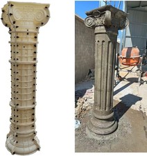 Roman Column Concrete Mold White Round 25cm Diameter Lightweight French Country picture