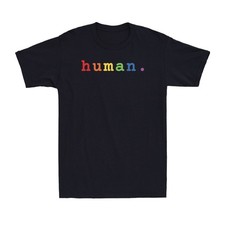 Human Pride LGBTQ Gay Pride Month Rainbow LGBT Equality Men's T-Shirt picture