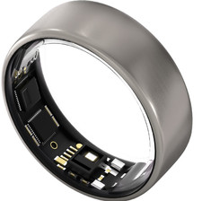 ULTRAHUMAN UHRA-RT-08 Ring AIR Smart Ring - Size 8 - Raw Titanium - Track Sleep, picture