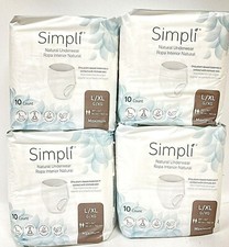 40 Count Simpli Adult L/XL Natural Plant-Based Super-Absorbent Underwear 38”-64” picture