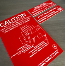 Solar PV Site Map Custom placard | PV inspection placard picture