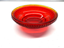 NOS WESTMORELAND RED GLASS DOVE ON NEST BOTTOM ONLY 5.5