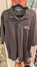 Port Authority Baltimore Ravens Black Polo Shirt 2XL Jim Beam picture